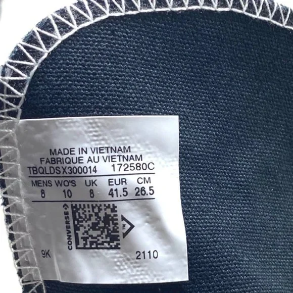 Converse Ctas Lift Platform High Skate Shoes Women's Black Canvas Custom 172580C - Picture 10 of 10